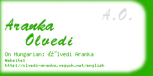 aranka olvedi business card